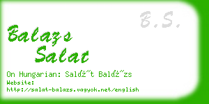 balazs salat business card